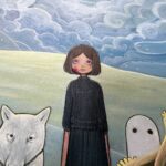 Lauren Tsai Instagram - The new release date and time for print edition of, “Hunger” size 19”x33.25” is Thursday Feb 9, 2023 starting at 8AM ET (Feb 9, 20:00JSTから)The edition will be limited to the number of prints sold within 24 hours from the start time and will be available on unrealinc.com. (ahaha finally!!) I painted “Hunger” during the summer of 2021 at my friend’s home in Los Angeles after I’d left mine and was in a temporary limbo. I wanted to paint someone who is unloveable because of something unchangeable. I wanted to paint her as stiff, off-centered, watched, and forever stuck in herself. The girl, her eyes, the creatures, and the colors of the world ever-softened and changed far from the intention of the original sketch, which I’ve added above and is not a part of the print. This process pushed built up memories to the surface, slowed me down more than any other work, and helped me find a new desire to go forward, ultimately leading me to move to Tokyo again that fall. This painting is dear to me and urges me to move forward. I see her as strong now. Astrid suffers from herself alone, wide-eyed and in a daze while the world watches in silence. The proceeds from this print will be used towards a new project of mine. Thank you to the print team @pressureprinting who worked so hard on this wonderful print.