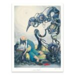 Lauren Tsai Instagram - My new print, “Ending Song,” will be available on unrealinc.com beginning Monday, March 18th at 6PM PST (3/19 10AM JST) for 24 hours only! The print is 19.5”x 26” and printed on 310 gsm archival paper. Each will be numbered and signed by me. (Reupload because half the images were blank last time lol 🥲) I wanted to share a bit about this. I began “Ending Song” in 2021 while living in a friend’s guest room and feeling the desire to create another large painting before Tokyo. At the time, l’d felt distant from my dreams and self in a way which terrified me. But, an old idea resurfaced, leading me to combine various images - industrial towers from the beach I drove to most nights, crows from my hometown, and Astrid who is always there. This painting was both a start and promise to myself. What I started in LA hung in my four temporary apartments in Tokyo and loomed in the peripheral, remaining unfinished after a long hiatus from work, finally finding itself in my current residence. In mid-2023, while slowly returning to work, I revisited the painting. It struck me that leaving it unfinished would condemn it to representing an unfulfilled dream, one that was still deep within and necessary. I taped it up one last time. While painting, I felt near to the “me” who wanted so badly to make this years ago, and felt how much I’d changed since starting. “Ending Song” is a years-long beginning, a small piece to a vision I will continue to chase, and a promise kept. I’m grateful for this time and this painting which has followed me so long. I really, really love how this print turned out and cannot wait for you to see it. Please go to the link in my bio for all the info! Thank you always, 🖤