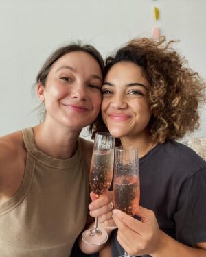 Laurie Hernandez Instagram - happy birthday lovebug. I sure do love you! party time! go get ur party hat! even the wine has a party hat!