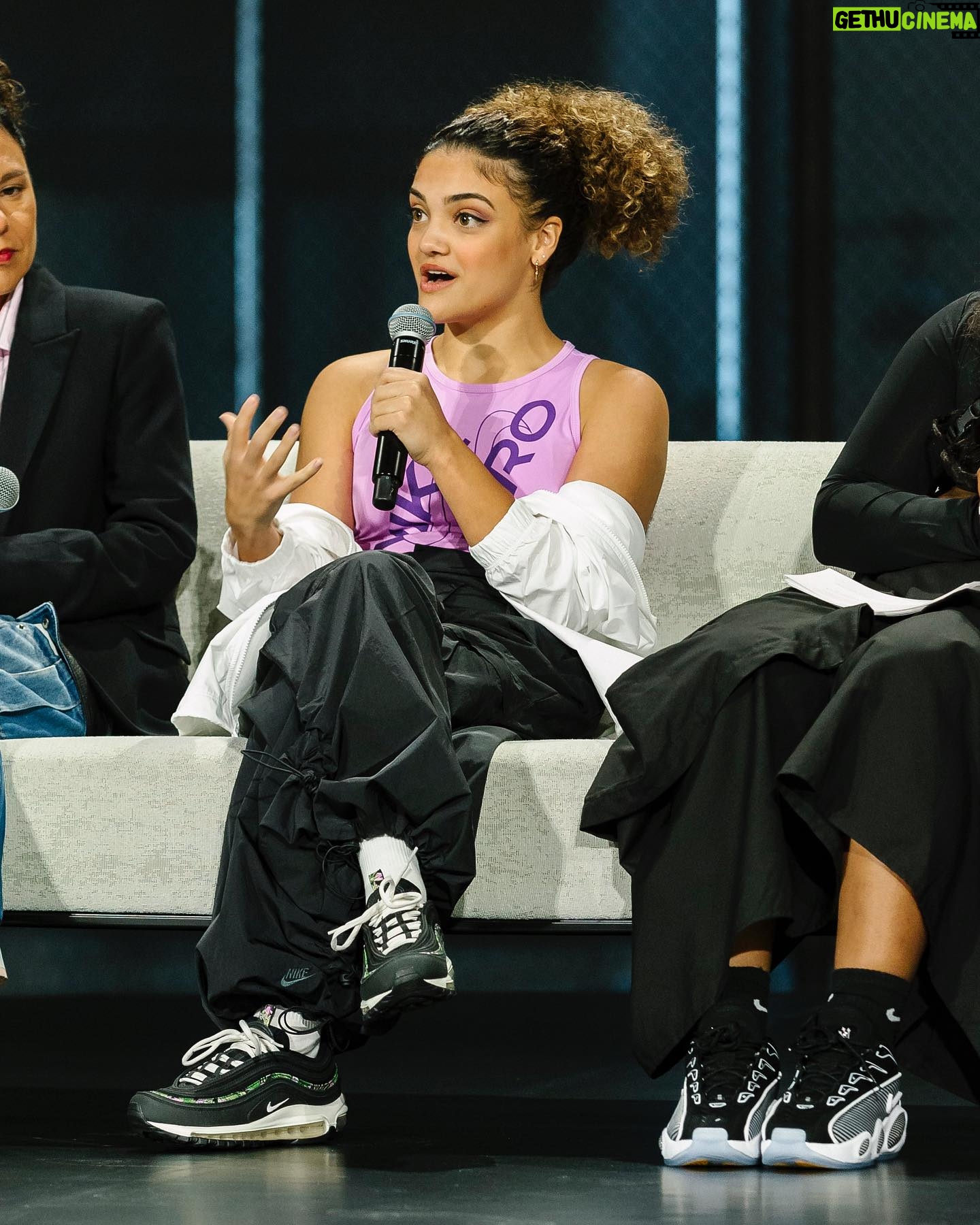 Laurie Hernandez Instagram - yesterday I teamed up with @nike to launch Body Confident Sport, a first-of-its-kind online coaching program. the tool was co-developed in partnership with Dove to build body confidence for girls through sports, so coaches and all- be sure to check it out! So grateful to be on a panel with such incredible human beings🥹