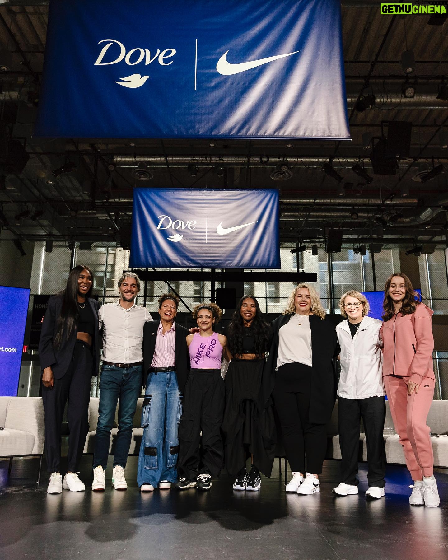 Laurie Hernandez Instagram - yesterday I teamed up with @nike to launch Body Confident Sport, a first-of-its-kind online coaching program. the tool was co-developed in partnership with Dove to build body confidence for girls through sports, so coaches and all- be sure to check it out! So grateful to be on a panel with such incredible human beings🥹