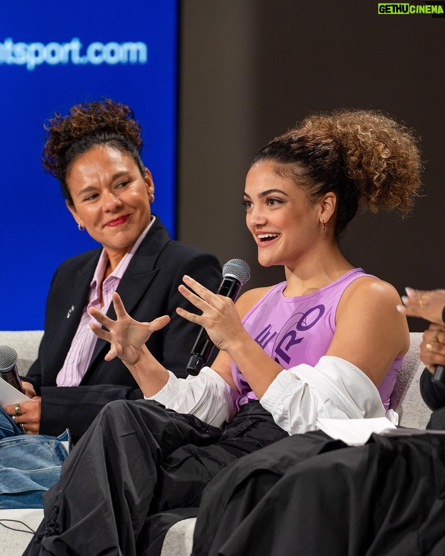 Laurie Hernandez Instagram - yesterday I teamed up with @nike to launch Body Confident Sport, a first-of-its-kind online coaching program. the tool was co-developed in partnership with Dove to build body confidence for girls through sports, so coaches and all- be sure to check it out! So grateful to be on a panel with such incredible human beings🥹