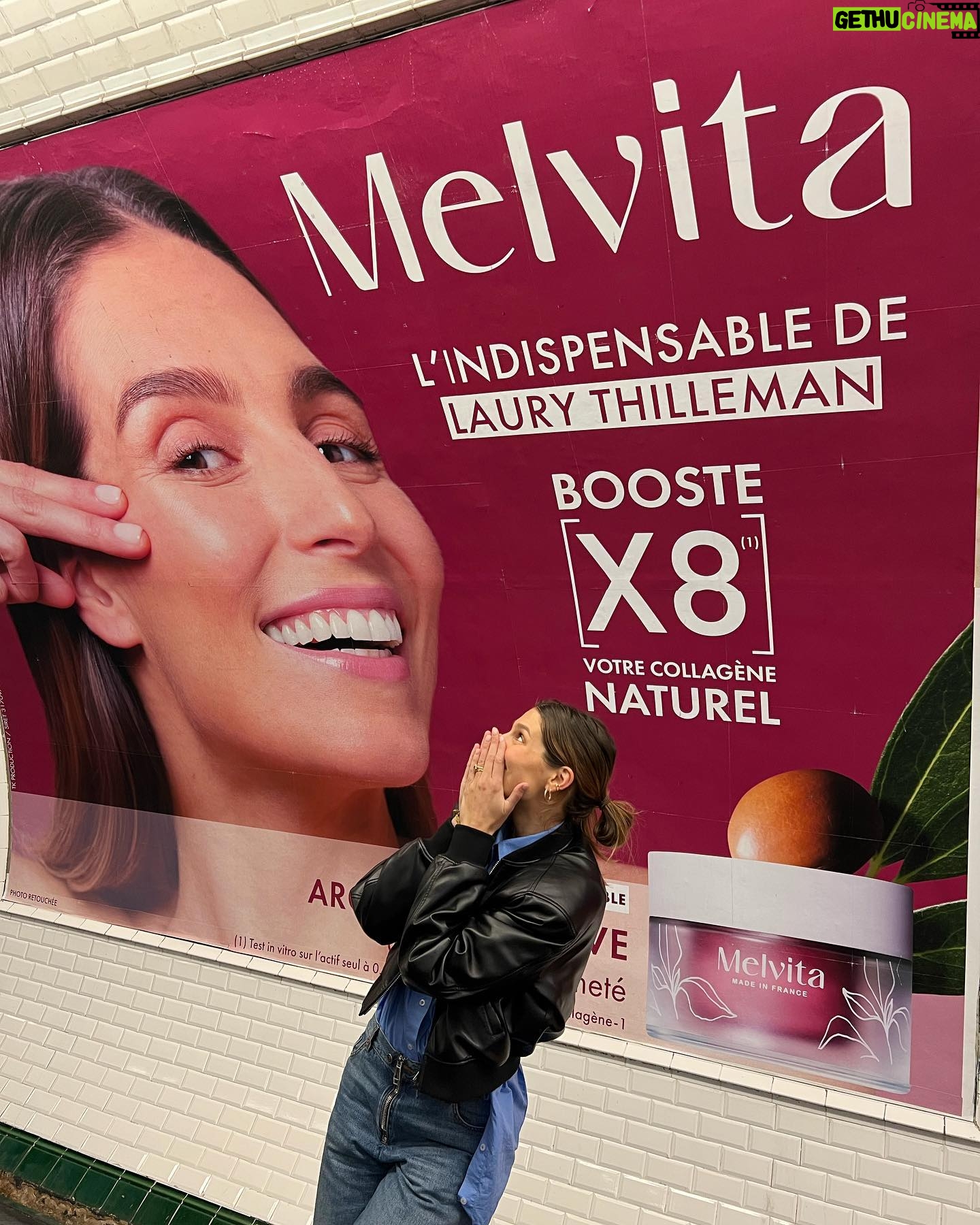 Laury Thilleman Instagram - Maman, je suis dans le métro 🚇 😲 Love à toute la team @melvitaofficial pour toute la force déployée pour cette campagne, cette gamme incroyable, sa compo fabuleuse et désormais rechargeable 🌱✨♻️ *Collaboration commerciale