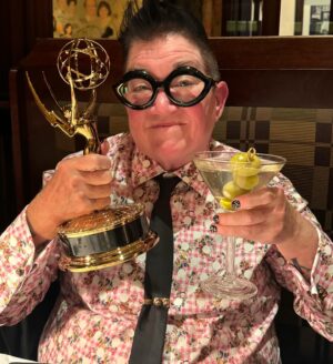 Lea DeLaria Instagram - So this happened. Last Saturday I was honored to win a 2023 @nyemmy from the @televisionacademy for #executiveproducing the @lesbianbarproject. 

Gotta thank, as I did from the stage , the entire team but especially the creators and directors of the series @ear360 and @elinastreet, our sponsor @jagermeister and @therokuchannel and my co-exec, my manager and dear friend @jelliclekatz 

I would have posted sooner but I’m still hung over from the celebration at The Palm. 

Safe spaces for Dykes are disappearing world wide. It’s a conversation we in the queer community should be having.
