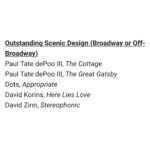 Lea Salonga Instagram – Oh my goodness, WHAT??????? Thank you, @outercriticscircle for this recognition!!! Congratulations to @herelieslovebway @davidkorins @justintownsenddesign @westward_dogg #CodySpencerSoundDesign