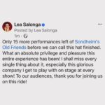 Lea Salonga Instagram - @sondheimfriends