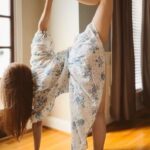 Leanna Decker Instagram - Playing with shapes ✨ Hope everyone has a great day! ❤️ #sugarcanesaturday #sugarcanepose #ardhachandrachapasana #yoga #shapes #asana