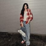 Lee Chung-ah Instagram - moral red ❤️‍🩹📌 #gucci #guccihorsebitchain