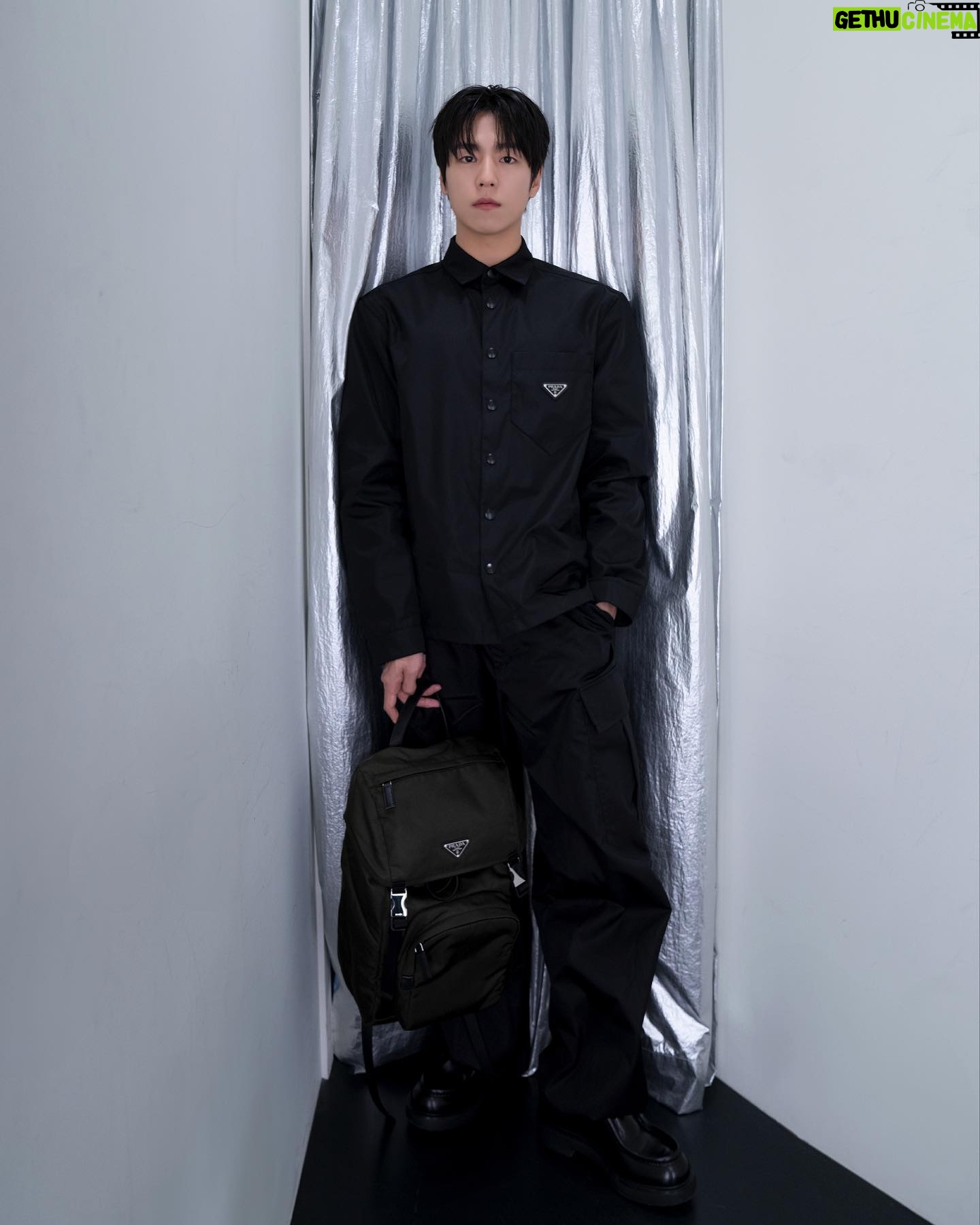 Lee Hyun-woo Instagram - Prada’s Re-Nylon is regenerated nylon created through the recycling and purification of plastic collected from the ocean. #PradaReNylon