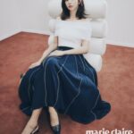 Lee Ju-bin Instagram - MINE X marieclaire 봄의 설레임과 함께한 행복한 촬영이었습니다💚💜 #마인 #마리끌레르코리아