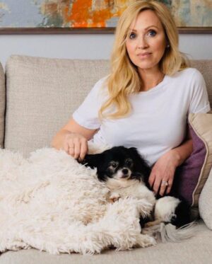 Leigh-Allyn Baker Instagram - Meet Fina. She’s my little ride or die. She wasn’t supposed to live past 8 because of a liver issue. But I make her food and did not vax and she will be 16 in January. Are you a dog person? 🐶#nationaldogday