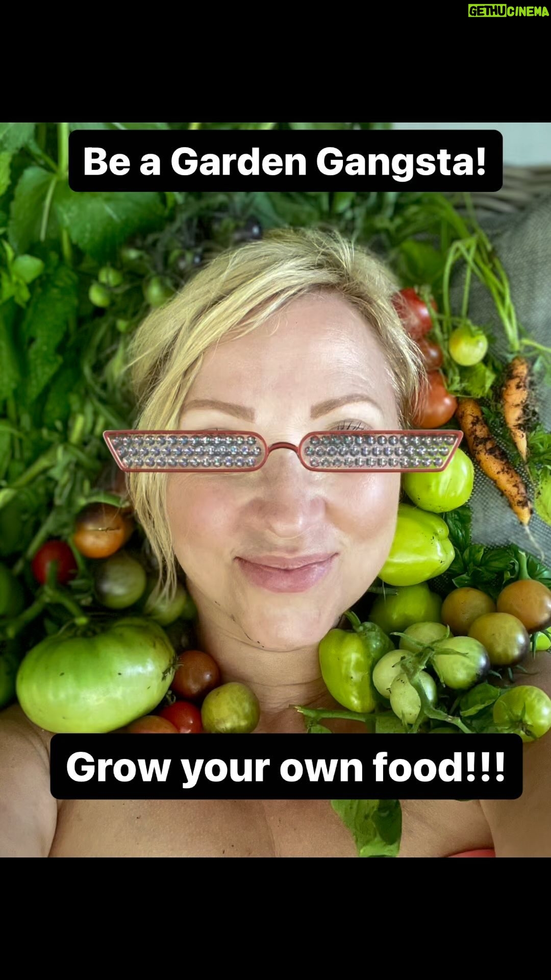 Leigh-Allyn Baker Instagram - Be a rebel… Feed your neighbor! And your neighbor’s neighbor! #garden #gardeninspiration #food #growyourownfood #vegetables #vegetablesofinstagram #gardensofinstagram #foodforestgarden #gardengangstas #loveyourneighbor #foodforthought #foodforthesoul