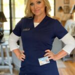 Leigh-Allyn Baker Instagram - Finally decided to dress up as #amyduncan from that crazy tV show #goodluckcharlie What do you think? Did I pull it off? Same rings, same scrubs, same name tags… the face is a bit older, but… some say I look a lot like her! #babam Now go get some candy! But sugar is really bad for you, so throw most of it in Trashy The Trash Can! #happyhalloween #glc #goodluck #halloween #halloweencostume