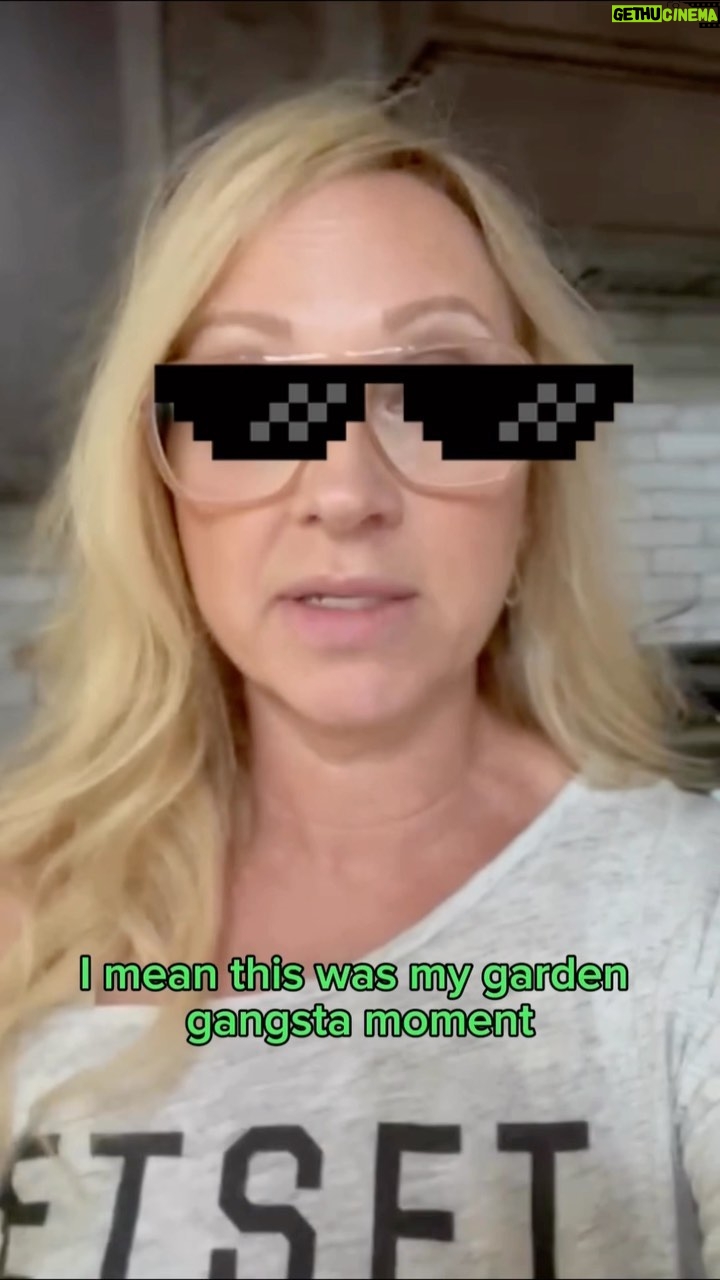 Leigh-Allyn Baker Instagram - My garden gangsta moment…. #leighallynbaker #gardeninspiration #gardenlove