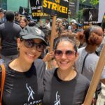 Lela Loren Instagram - Union Strong 👊🏼 Here we go! Striking for a better tomorrow. #sagaftra #WGA