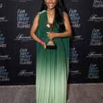 Lena Waithe Instagram - What a journey it has been. It’s moments like these that remind us of the power of storytelling, the strength of community, and the undeniable impact of independent cinema. Thank you to @FilmIndependent for this recognition. Sending the biggest congratulations to @avrockwell for the Film Independent Spirit Awards WIN for Best First Feature, ‘A Thousand and One.’ Your vision, perseverance, and talent have not only brought this incredible story to life but have also inspired countless filmmakers to keep reaching for their dreams. Let this recognition serve as a reminder to all of us, and to independent filmmakers everywhere, to keep fighting for our stories to be told. Independent cinema is not just necessary; it’s vital. It challenges perspectives, opens dialogues, and brings to light the stories that might otherwise remain untold. So, let’s keep the dreams alive! Our voices and stories matter. Happy #BlackHistoryMonth and thank you to everyone who believes in the power of independent cinema! @AThousandAndOneFilm