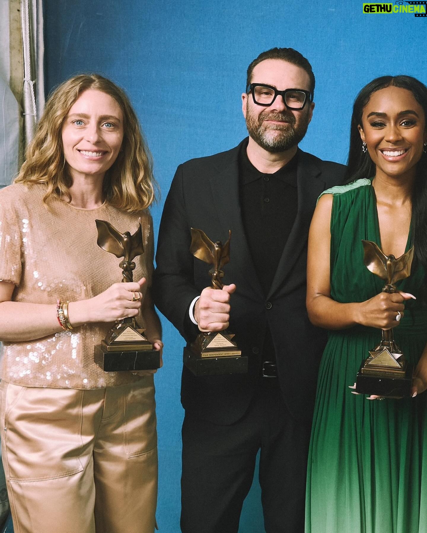 Lena Waithe Instagram - What a journey it has been. It’s moments like these that remind us of the power of storytelling, the strength of community, and the undeniable impact of independent cinema. Thank you to @FilmIndependent for this recognition. Sending the biggest congratulations to @avrockwell for the Film Independent Spirit Awards WIN for Best First Feature, ‘A Thousand and One.’ Your vision, perseverance, and talent have not only brought this incredible story to life but have also inspired countless filmmakers to keep reaching for their dreams. Let this recognition serve as a reminder to all of us, and to independent filmmakers everywhere, to keep fighting for our stories to be told. Independent cinema is not just necessary; it’s vital. It challenges perspectives, opens dialogues, and brings to light the stories that might otherwise remain untold. So, let’s keep the dreams alive! Our voices and stories matter. Happy #BlackHistoryMonth and thank you to everyone who believes in the power of independent cinema! @AThousandAndOneFilm