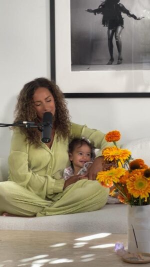 Leona Lewis Instagram - Everything’s a ballad 🪶 this one is dedicated to my little Carmel. It’s a family affair here at everything’s a ballad lol, the baby is running around behind the scenes whilst my hubby @dennisjauch films. Carmel usually only sits for 3 seconds max before she’s off exploring but today she wanted to be on the sofa with me which is why I was so shocked/happy at the end of the video lol 🤍 I chose this section of the song because these words are the closest to describing how I felt when I first met my little babe x