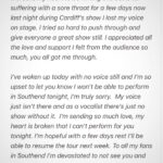 Leona Lewis Instagram – I’m so sorry Southend xx