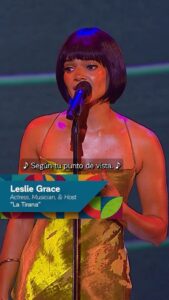 Leslie Grace Instagram - Acclaimed Dominican American actress, musician and host of the 36th Annual Hispanic Heritage Awards @lesliegrace performs a stunning rendition of “La Tirana.” 🎤 Watch the full show when it premieres this Friday at 9/8c. #HHAwardsPBS @hispanicheritage