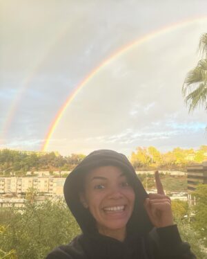 Leslie Grace Instagram - …but did you see the double rainbow yesterday?!!! 🌈 ✨🌈
here it is for your heart and soul. #arcoiris