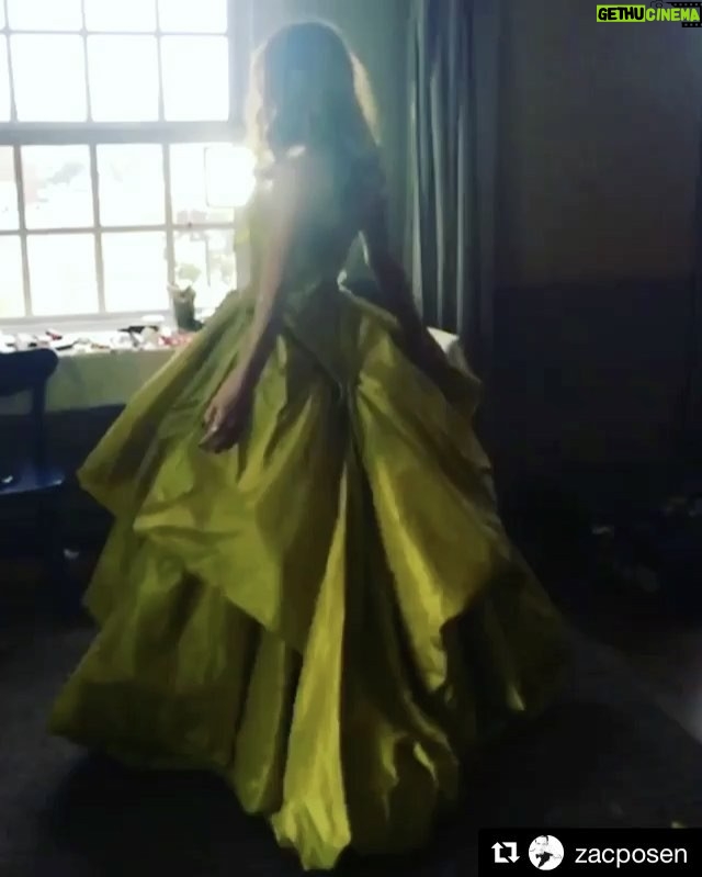 Leslie Mann Instagram - #repost . . . @zacposen A magic moment with #Lesliemann bringing the glamour and Romance in #zacposen at the 89th #Academyawards #oscars #ballgown #citrine @lesliemann @highheelprncess