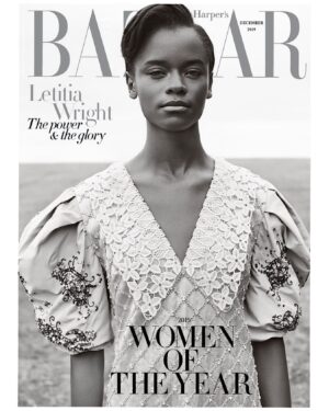 Letitia Wright Instagram - celebrating the women of the year awards with @bazaaruk 
Closing out 2019 with this cover to recap the many blessings of this year 
Thank you again for the support! 
God is good!