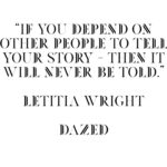 Letitia Wright Instagram – “if you depend on other people to tell your story – then it will never be told” 🙏🏾

@dazed x #smallaxe 

Full interview in bio