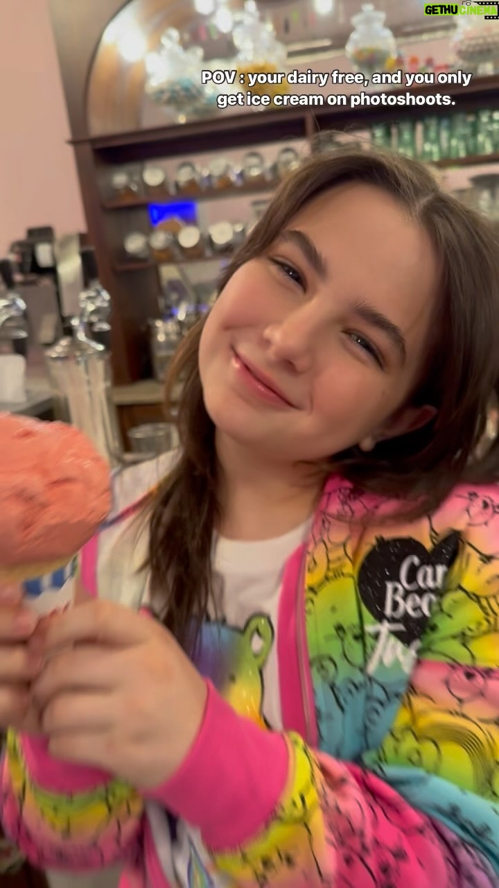 Lexi Rabe Instagram - This reel and upcoming photo shoot is brought to you by ice cream, Thanks @justice and @carebears for allowing me this opportunity to eat ice cream 🥰 #heartofjustice #paidpromotion #model #Actor #Singer #dreamer #tween