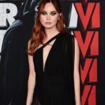 Liana Liberato Instagram - a moment for the look 🖤 dress / @ysl styling / @katiebof makeup / @brittanykleslie hair / @blakeerik