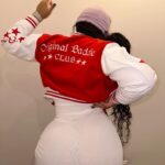 LightSkinKeisha Instagram - juh vibe twin ❤️ Jacket: @originalbaddieclub