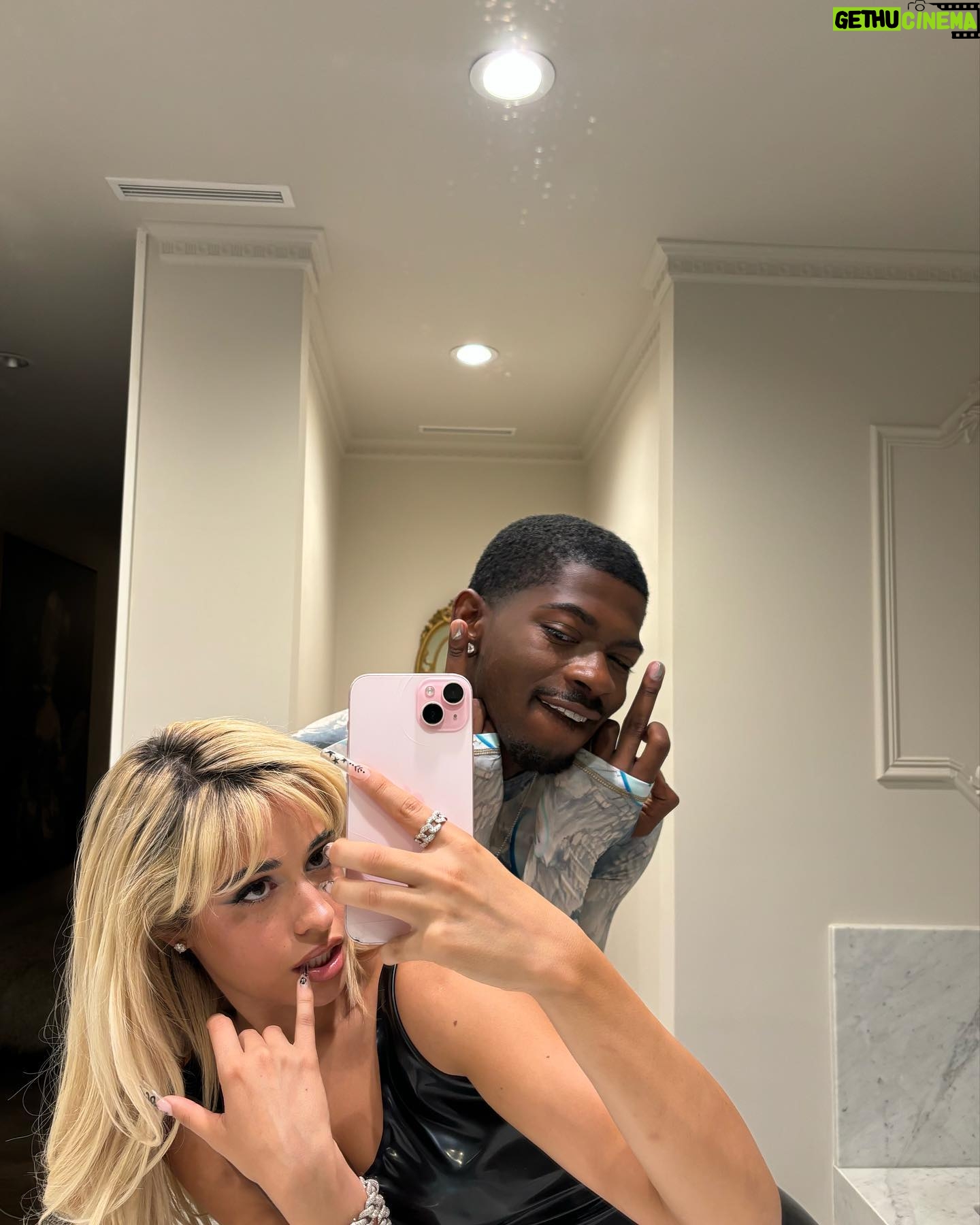 Lil Nas X Instagram - the fact we actually got stuck on an elevator for an hour. trauma bond! 🤝💕