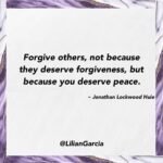 Lilián García Instagram - I heard this quote some years ago when I was experiencing pain from what someone had done to me. At first I was like, “Heck no, I’m not willing to forgive.” But as the days, weeks, and months went by, I realized that not forgiving them was eating me up inside. It was time to be set free. I decided to go to my local church and speak to the Pastor. He was able to help me release that pain and forgive that person. As soon as I did, an overwhelming peace came over me. I never realized how holding on to that hurt was acting like fire, burning all my joy. Letting it go will set me free! Today I truly feel that the light that shines through me again is because of that decision. Give it a try for yourself. Remember that you forgiving them doesn’t have to be done face to face. It just has to be done in your heart. ❤️ . . #forgiveness #inspirationalquotes
