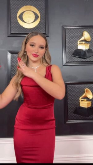 Lilliana Ketchman Instagram - comment GRAMMYS one letter at a time! 💗
.
.
. Make sure to watch the #grammys tonight at 5pm PT on @cbstv or Paramount  💗
.
#lillyk #dance #reels #fun #grammys #WHAT