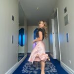 Lilliana Ketchman Instagram - new york new york 🌸 . . comment NEW YORK one letter at a time for a dm 💙 . . #lillyk #pearls #pink #purple #fitcheck #fun