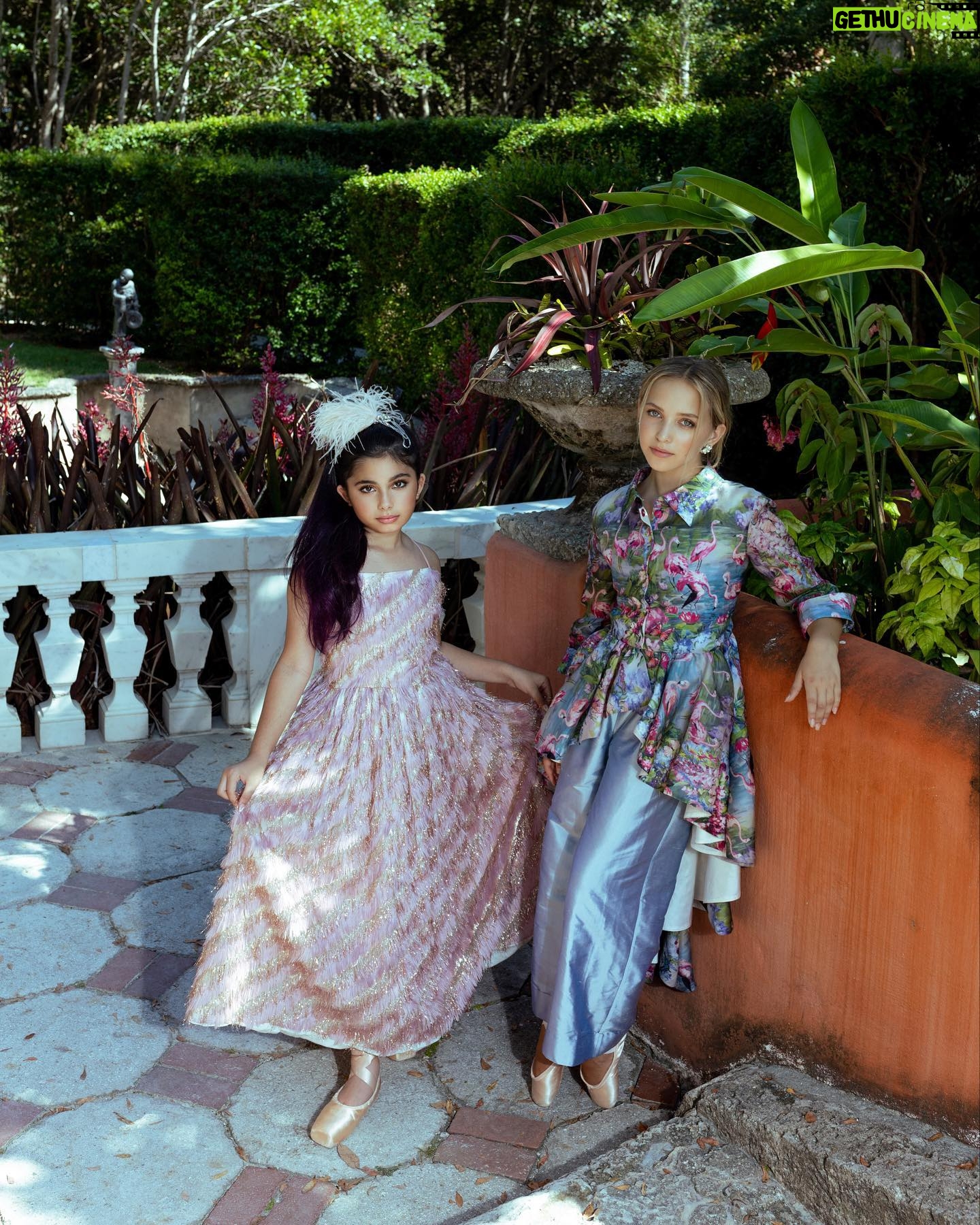 Lilliana Ketchman Instagram - Dreamy photoshoot at Vizcaya Museum and Gardens… published in @anonfashionkids magazine 💜 . Photography, style and art direction - Olesja Mueller @olesjamueller_verified Makeup and hair - Sage @sagemakeup Models - Valentina Zoe @valentina_z30, Brianna Reed @brianna.madison.reed, Brielle Yael @teambrieandali, Delaney Baniukiewicz @delaneyjaynedance Wardrobe by Aristocrat Kids @aristocratkids and models' own dancewear
