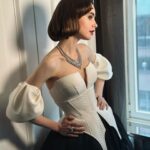 Lily Collins Instagram - Happy first Monday in May! Looking back on last year’s #MetGala and looking forward to seeing all the gorgeous looks tonight from afar. Sad to miss it this year, but always cheering on my dream team. All the looks you’ll see tonight are the result of creative genius and collaboration, and I can’t wait to see their visions come to life…