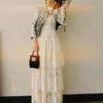 Lily Rabe Instagram - Silver sequins and white lace forever. One of my all time favorites @juliedelibran