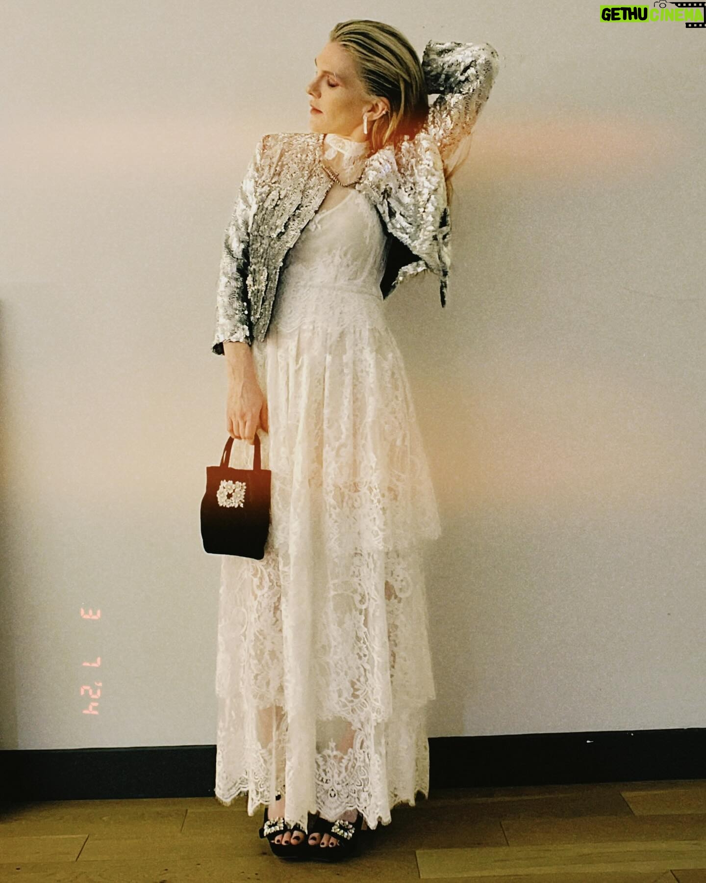 Lily Rabe Instagram - Silver sequins and white lace forever. One of my all time favorites @juliedelibran