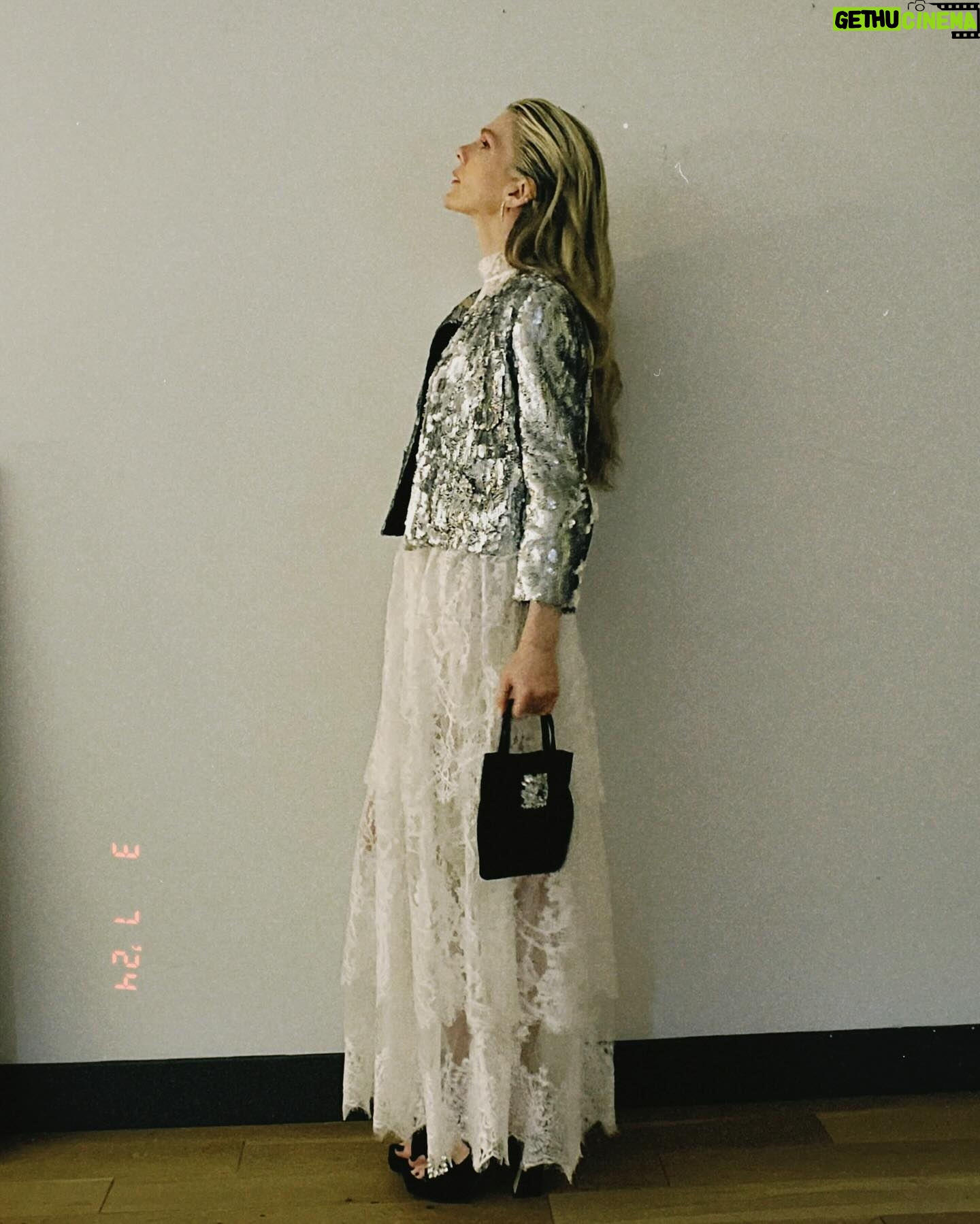Lily Rabe Instagram - Silver sequins and white lace forever. One of my all time favorites @juliedelibran