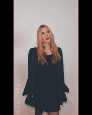 Lily Rabe Instagram - I went out this weekend and wore my favorite Christmas present from last year @susiecaveofficial @thevampireswife 🖤