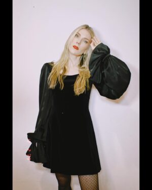 Lily Rabe Instagram - I went out this weekend and wore my favorite Christmas present from last year @susiecaveofficial @thevampireswife 🖤