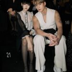 Lin Min-Chen Instagram - Meow Meow原本要去非洲 不小心去到了Milan 遇見了MarkGor 然後一起看了一場精彩絕倫的 @dolcegabbana Fashion Show❤️ #DolceGabbana #DGSS24 #DGFW24 #DGFamily