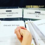 Linda Cardellini Instagram - Season 2 table read!! Here we go! Can’t wait for you to see what Jen and Judy are up to. 😲 @deadtome @netflix #christinaapplegate #jenandjudy ✨
