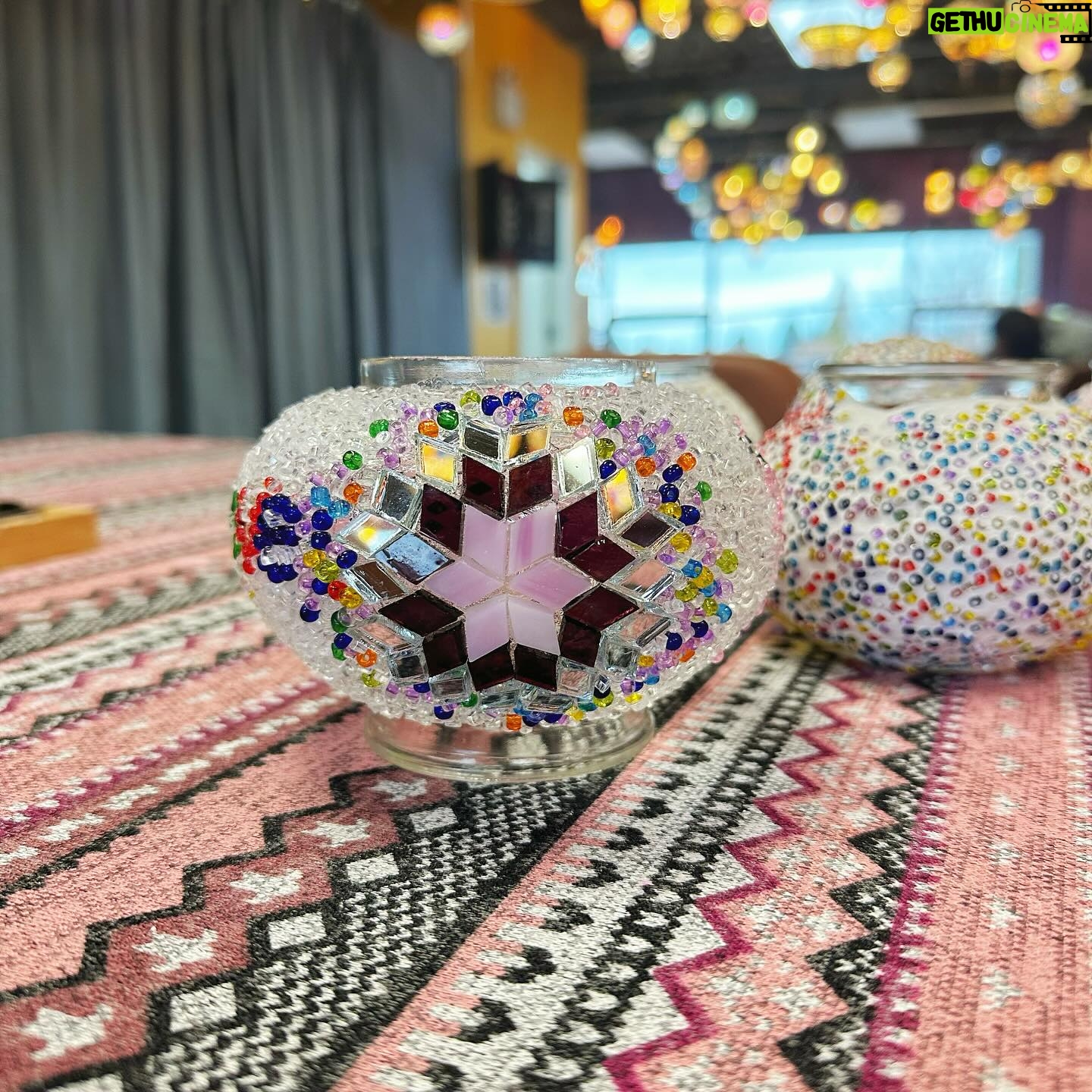 Linda Chung Instagram - First time making Turkish Mosaic Lamps. 💡🩵🌈⭐️ What a wonderful workshop in Vancouver! @easyfundiy.ca