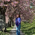 Linda Chung Instagram - Life has been very peaceful. I’ve started to self-care and notice a big difference. How are all of you? I would love to know. 🪻🌸🌷 #cherryblossom #nicewalk #grateful 📸: @wilsonhophotography l