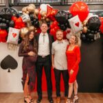 Lindsay Arnold Instagram - SURPRISE 30th BDAY PARTY✨✨ Still cannot believe we managed to pull off a surprise 30th casino night party for Sam and his cousin @kylecusick 😂 it was no easy task keeping it from them but it turned out perfect and I'm so proud of us @rach.cusick 👏🏼 would not have been possible without all of the incredibly talented people who contributed to the amazing party! Event design, planning, and coordination: @kenziesevents Venue: @thewildoak Photography/videography: @ambitcreative Balloons and backdrops: @partyfunutah Marquee "30": @litletters_utah Cake: @meganfaulknerbrown Florals: @brittney.designs Candy buffet: @kenziesevents and @zurcherspartystore Custom desserts: @_confettipop French Macarons: @mckenziesmacarons Cake bites/candy: @sweettoothfairy Royal Icing cookies: @sugar_brink Casino rentals: @commoncentscp Corn dog truck: @thecorndogcompany_ut #surpriseparty #30thbirthdayparty #casinoparty