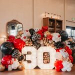 Lindsay Arnold Instagram - SURPRISE 30th BDAY PARTY✨✨ Still cannot believe we managed to pull off a surprise 30th casino night party for Sam and his cousin @kylecusick 😂 it was no easy task keeping it from them but it turned out perfect and I'm so proud of us @rach.cusick 👏🏼 would not have been possible without all of the incredibly talented people who contributed to the amazing party! Event design, planning, and coordination: @kenziesevents Venue: @thewildoak Photography/videography: @ambitcreative Balloons and backdrops: @partyfunutah Marquee "30": @litletters_utah Cake: @meganfaulknerbrown Florals: @brittney.designs Candy buffet: @kenziesevents and @zurcherspartystore Custom desserts: @_confettipop French Macarons: @mckenziesmacarons Cake bites/candy: @sweettoothfairy Royal Icing cookies: @sugar_brink Casino rentals: @commoncentscp Corn dog truck: @thecorndogcompany_ut #surpriseparty #30thbirthdayparty #casinoparty