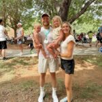 Lindsay Arnold Instagram - IRONMAN 70.3 👏🏼 Sam has trained so hard the past 6 months to prepare for his very first Ironman race and I can't even express how proud I was watching him cross that finish line 🏁 Sage and June were so excited about it too and both wanted to snuggle him immediately after! We love our guy and wow I am just so impressed with everyone who did this race it is no joke! #ironmantraining #ironman #stgeorgeironman