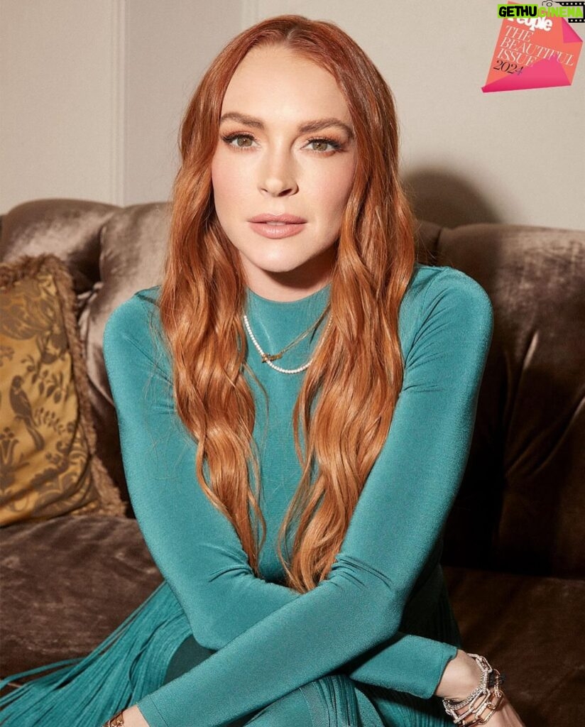 Lindsay Lohan Instagram - I am humbled and honored to be featured in this year’s Beautiful Issue of People magazine, alongside such a remarkable group of talented and inspiring women. My heartfelt gratitude goes out to Wendy Naugle and the entire editorial team for this incredible opportunity. Thank you all from the bottom of my heart.❤️☺️ Makeup: @kristopherbuckle Hair: @daniellepriano Styling: @marielhaenn #randm @robzangardi Nails: @enamelle Photographer: @wattsupphoto